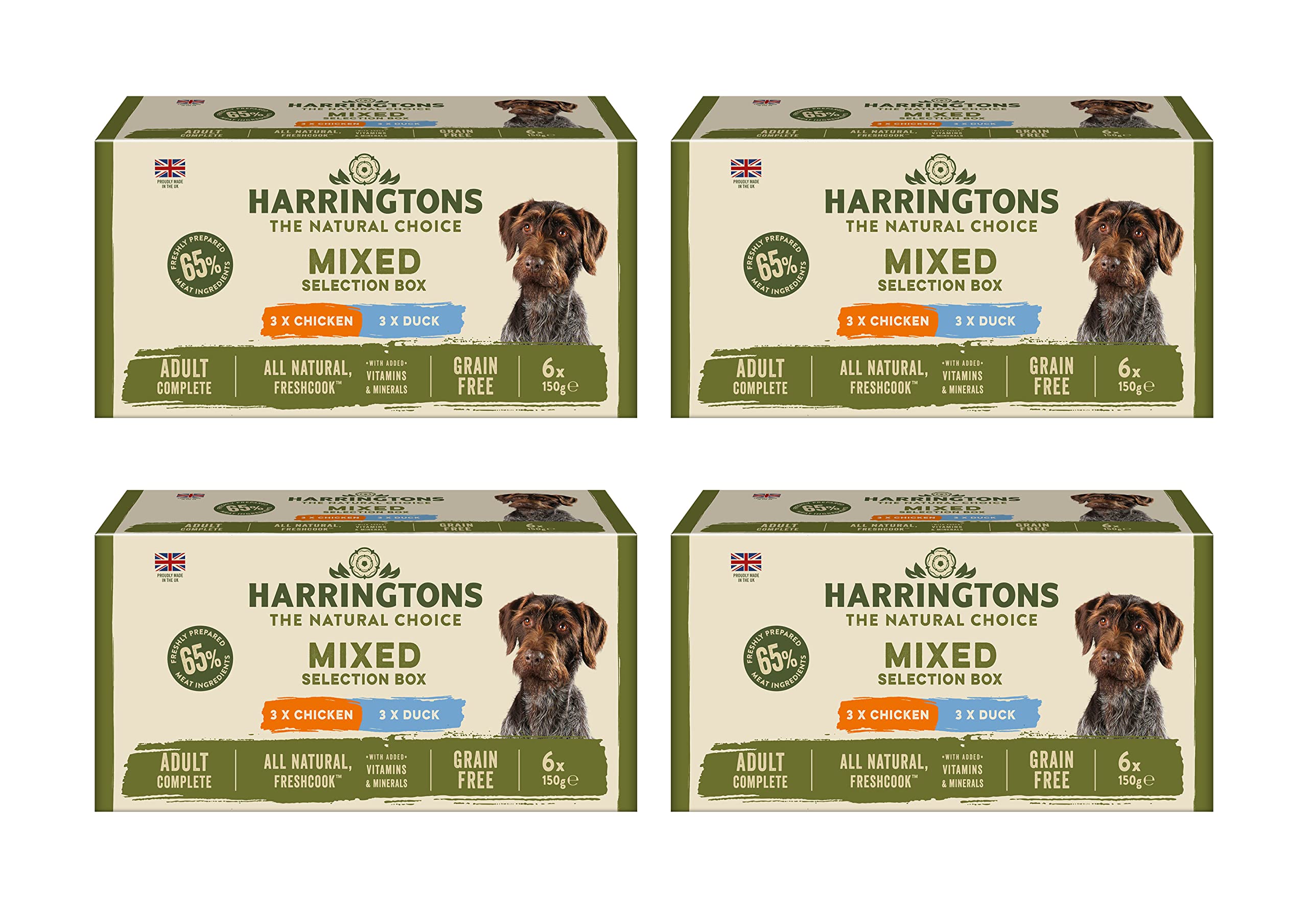 Buy Harringtons Grain Free Wet Dog Food Mixed Flavors 6x150g, Pack of 4 Forthglade Complete