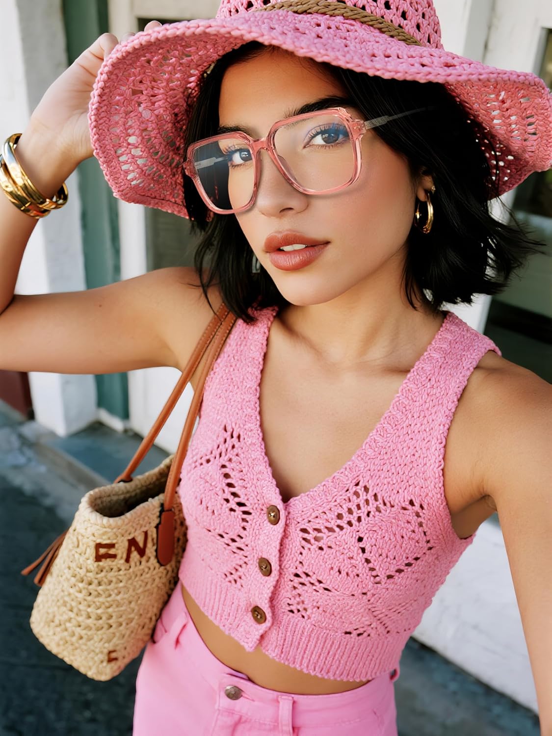 VISOONE Oversized Blue Light Blocking Glasses with Chic Square TR90 Frame and Metal Temple for Women Men REMY - Image 2