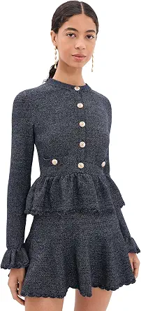 Self Portrait Women's Textured Knit Mini Dress
