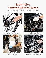 Vista 4 de VEVOR Mechanics Tool Set and Socket Set, 450 Pcs, 1/4, 3/8 and 1/2 inch Drive Deep and Standard Sockets, SAE Metric Mechanic Tool Kit with Bits