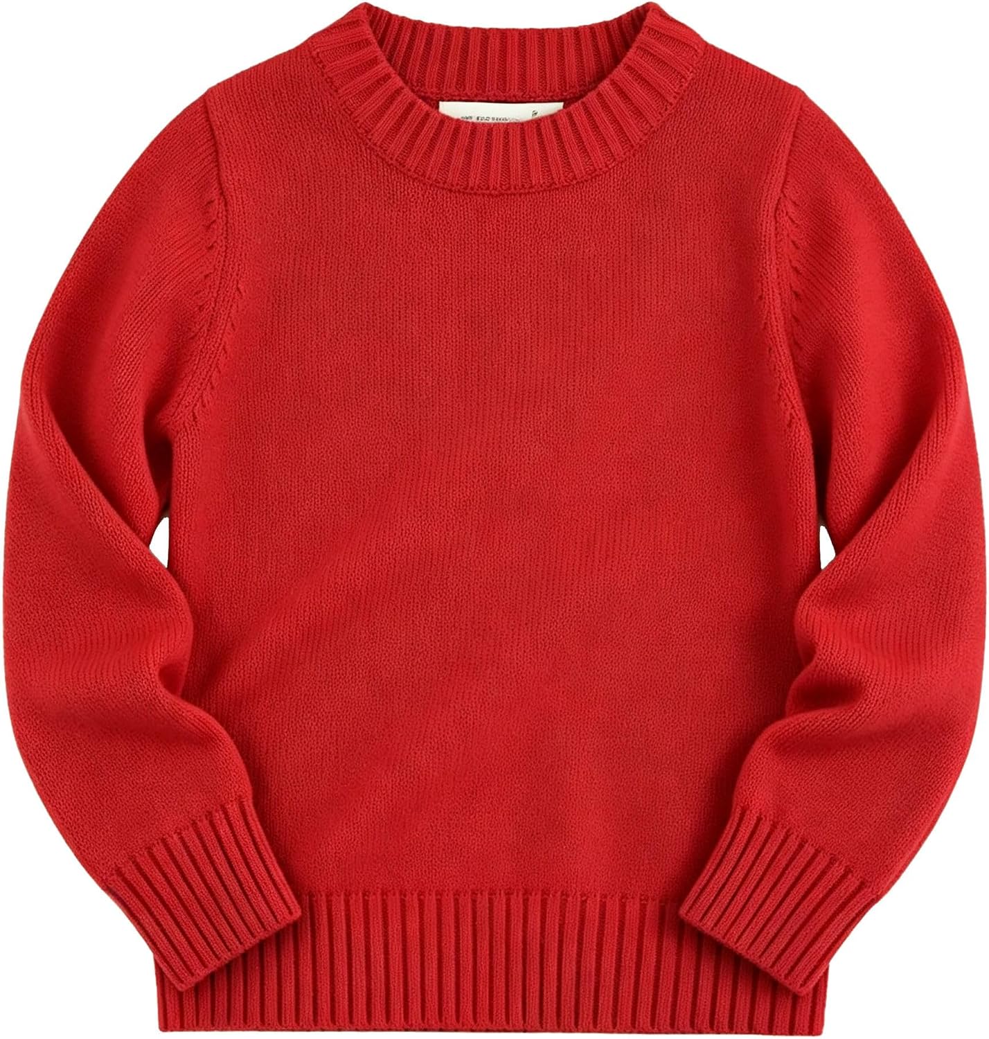 Boys Girls Pullover Sweaters Knit Cotton Winter Crew Neck Kids Long Sleeve Tops 2T-7Y