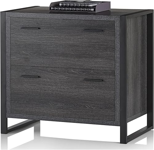 Miniatura 7 de Realspace® DeJori - Archivador lateral de 2 cajones (32-3/4 pulgadas de ancho x 19.3 in) de profundidad, color carbón