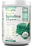 biophix Organic Spirulina Powder, 2.2 Lbs 100% Pure Spirulina Blue Green Algae Powder, Vegan, Non GMO, Non-Irradiated, USDA Certified, Best Protein Superfood