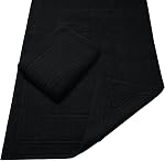 Avalon Towels Bath Mats - Absorbent Quick Dry 100% Cotton Floor Mats - Blue Soft Bathroom Set of 2 (22x34 Inches)