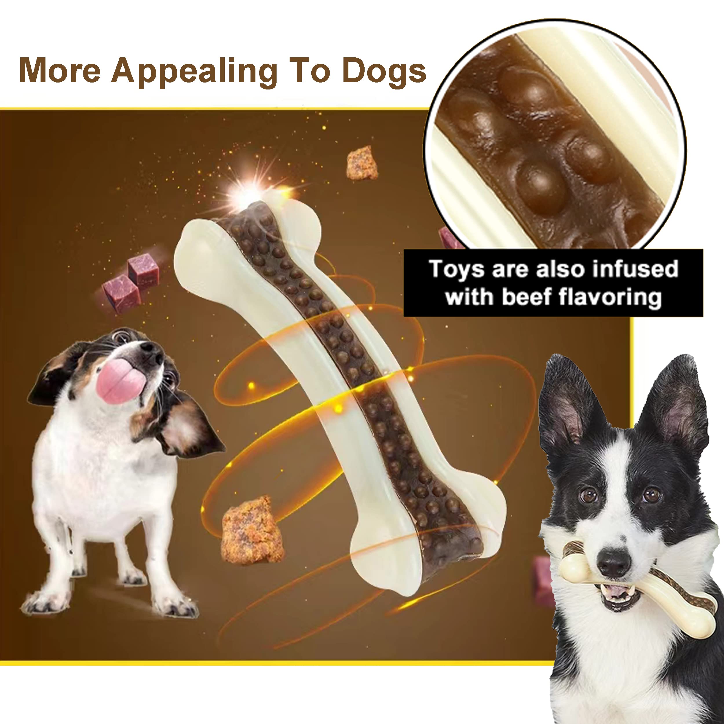 Amazon | AiduduPet 犬の骨噛むおもちゃ アグレッシブな噛むためのタフ 