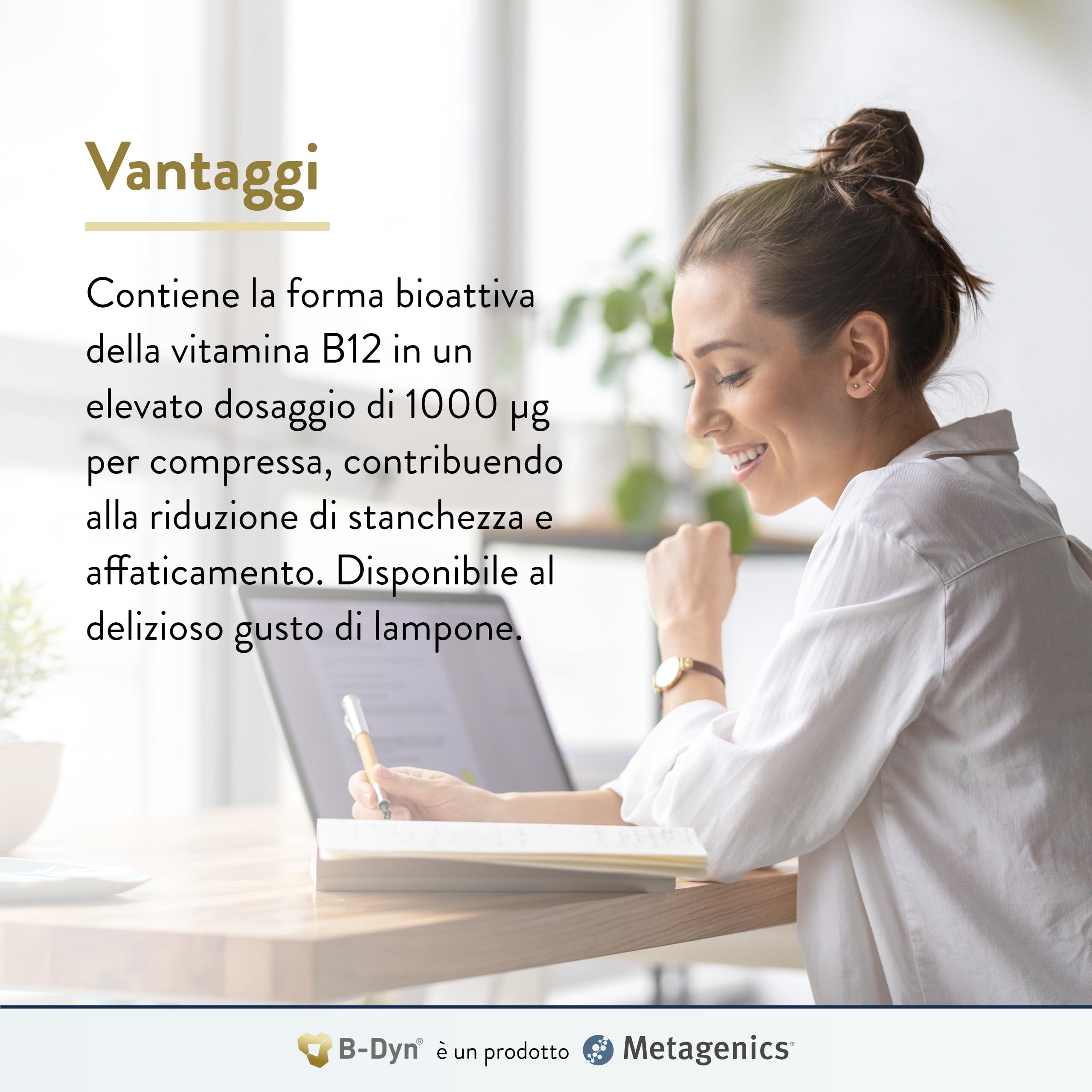Metagenics B-Dyn B12 I.F. - Funzione Psicologica - Sistema Nervoso - Energia - 84 Compresse Masticabili