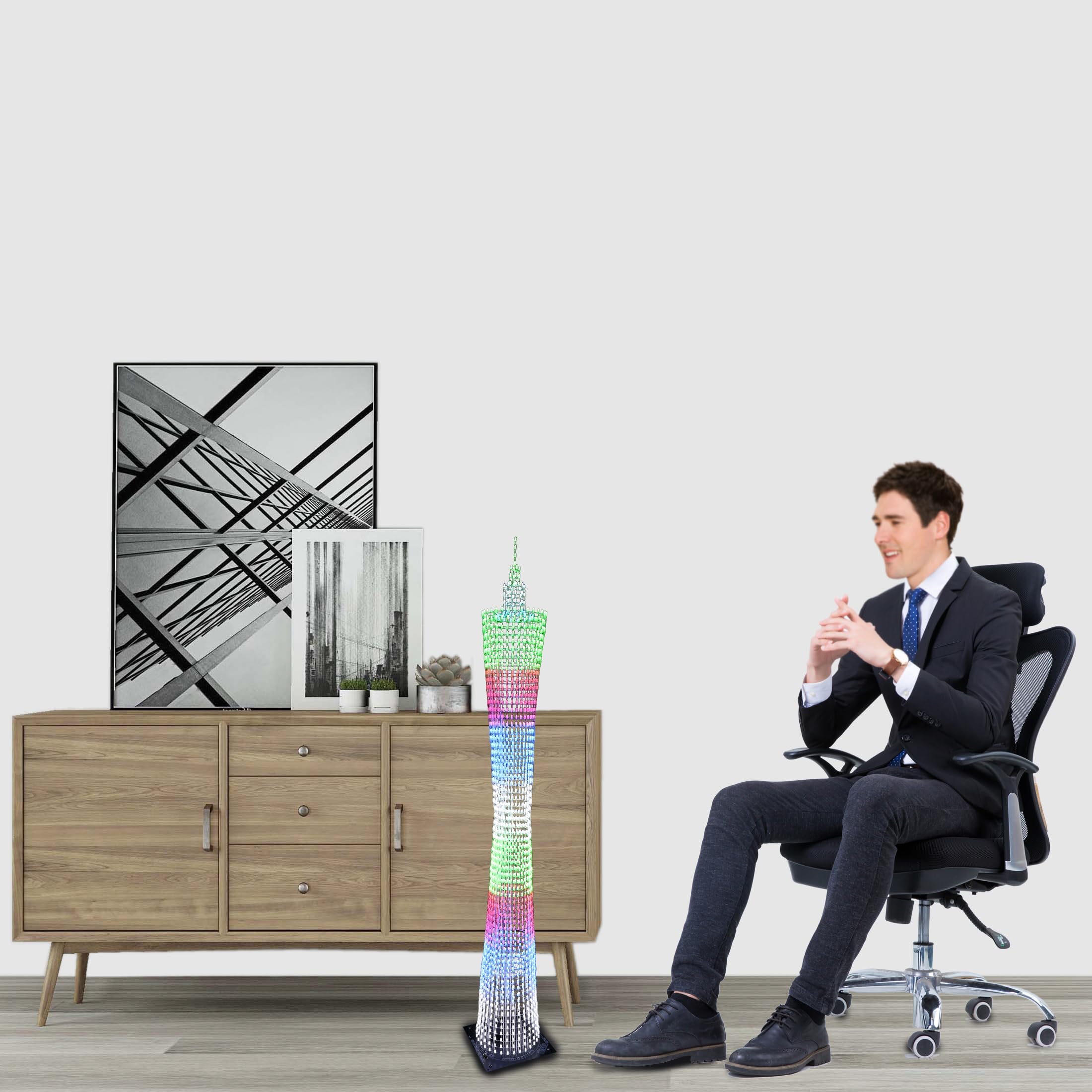 GZT-64D 1 Meter Led Canton Tower Modell DIY Elektronik Kit, LED Würfel Modell Handgemachtes Lötprojekt Kit (GZT-64D-KIT)