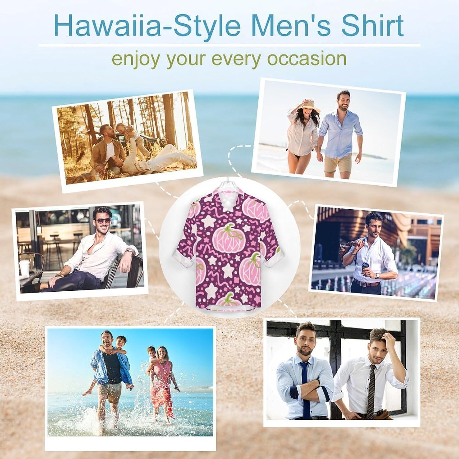 Men's Shirt Casual Wrinkle Free Long Sleeve Button Down Shirts Pocket Summer Fall Shirt Jacket