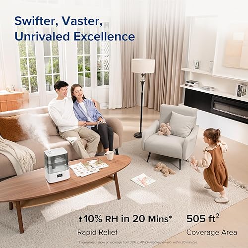 Miniatura 4 de LEVOIT Humidificadores para dormitorio, habitación grande, hogar, (6L) y purificadores de aire para el hogar, habitación grande, cubre hasta 3175