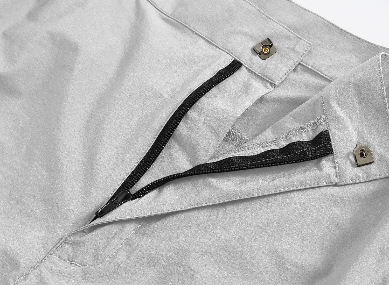 YSENTO Pantalones de senderismo para mujer, impermeables, de secado rápido, elásticos, con bolsillos con cremallera