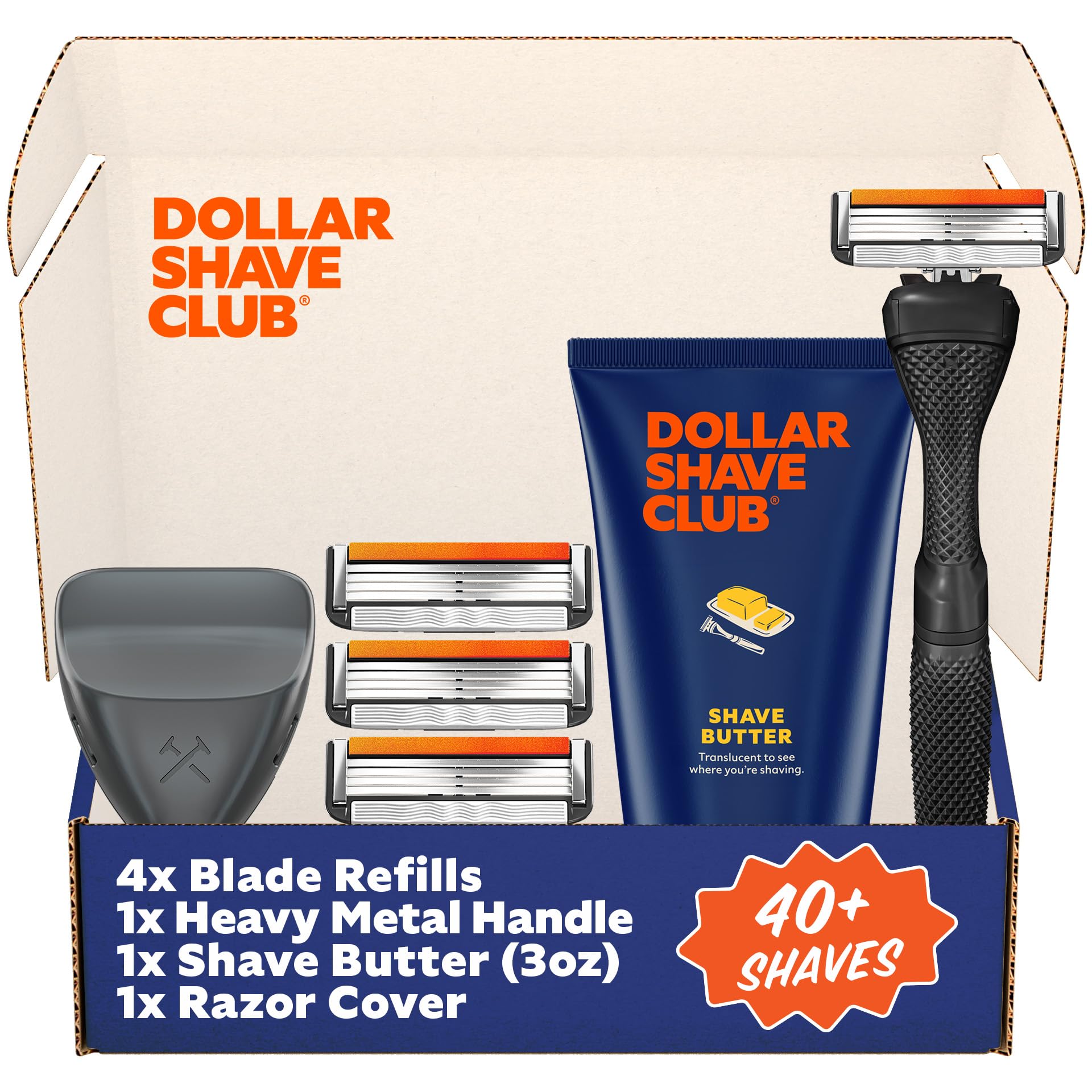 Sponsored Ad - The Member Exclusive Shave Set | 4 Swift Rinse Refill Cartridges, 1 Handle (Black), 1 Shave Butter 3 ounce, 1 Razor Cover, Razors for Men