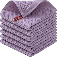 Vista 49 de Kitinjoy - Paños de cocina de 100 % algodón, tela de tejido gofrado, paño de limpieza ultrasuave, absorbente y de secado rápido.