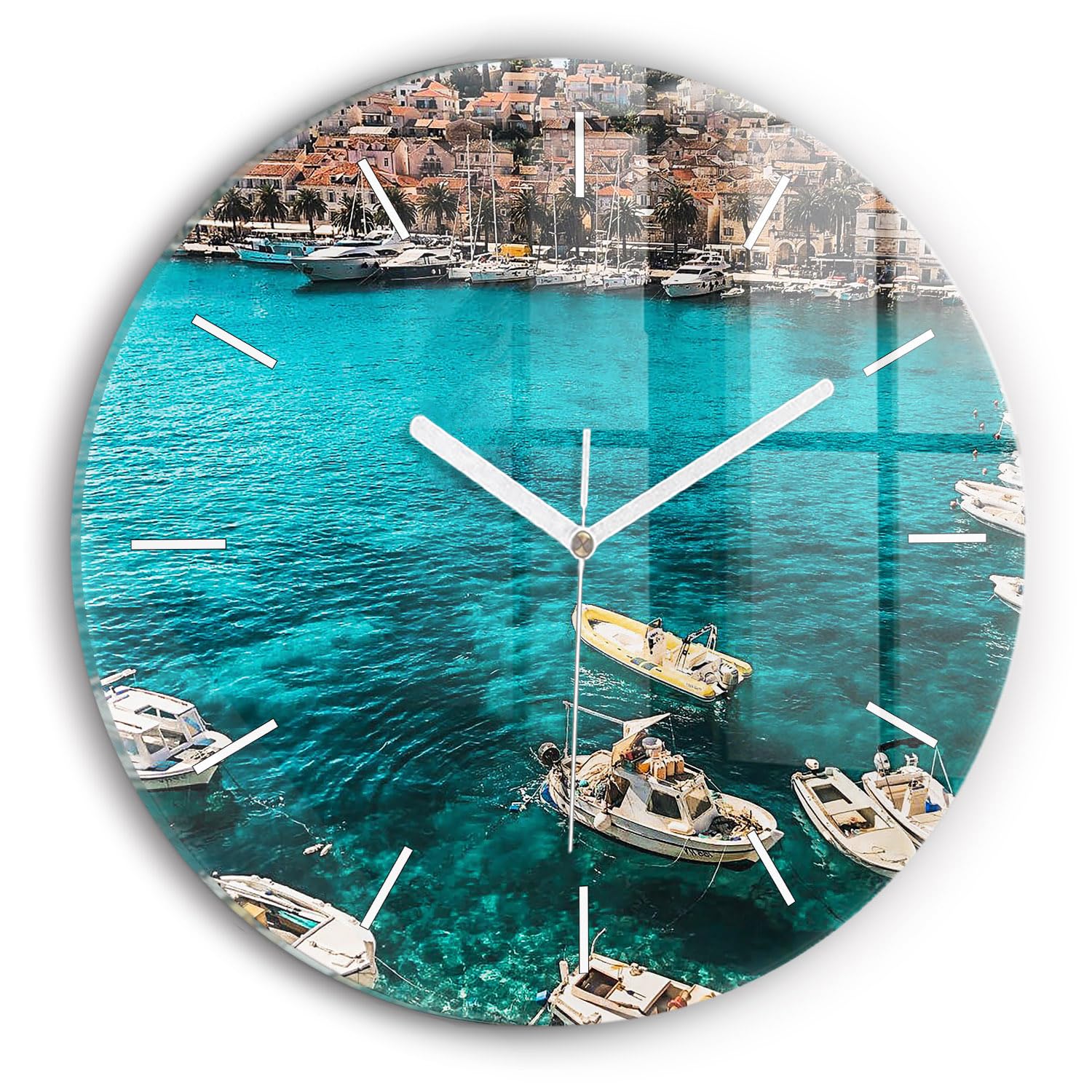 Horloge en verre de qualité supérieure au style élégant Wallfluent