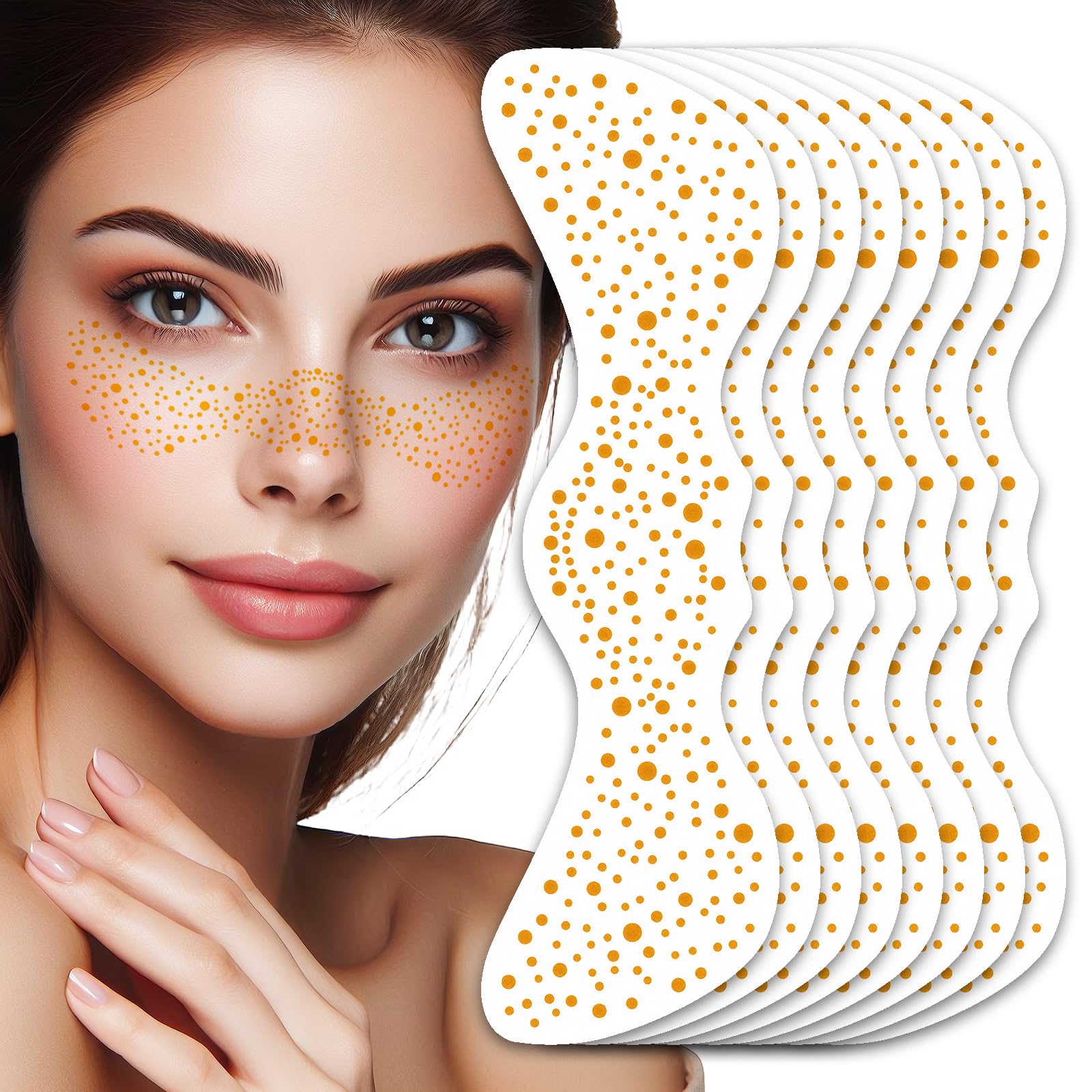 UICCVOKK 8 PCS Glitter Freckles, Face Tattoos, Sparkle Freckle