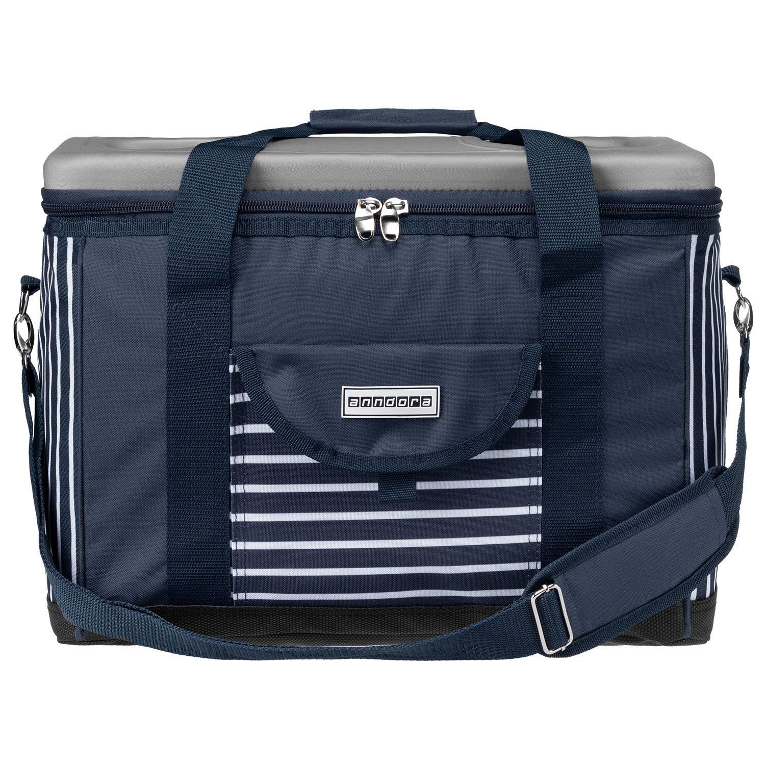 anndora Kühltasche XL 40 Liter – große Isoliertasche mit Getränkehalter & Tragegurt – auslaufsicher & belastbar bis 10kg – Thermotasche für Picknick, Camping, Strand & Einkauf