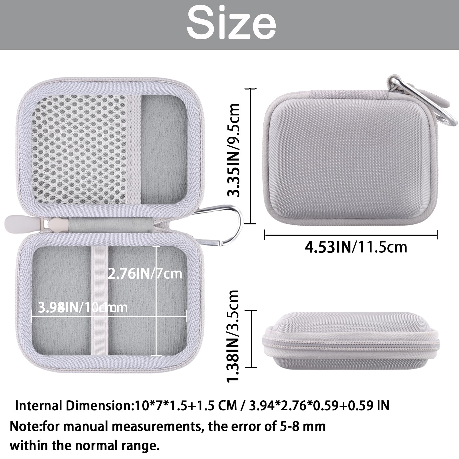Khanka Custodia per Lexar TouchLock ES5 ES4 SL500 SL500M 1TB/2TB/4TB Portatile SSD, Custodia di Conservazione per Lexar TouchLock/ES5/ES4/SL500/SL500M Esterno SSD, Solo Custodia (Bianco)
