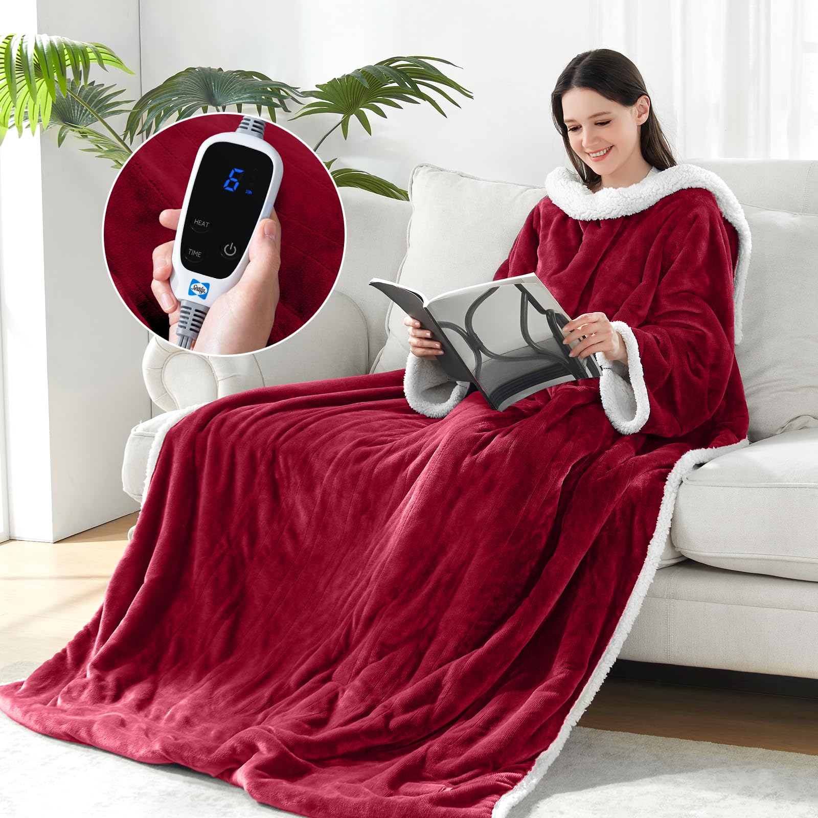 Sealy Wearable Electric Blanket Red