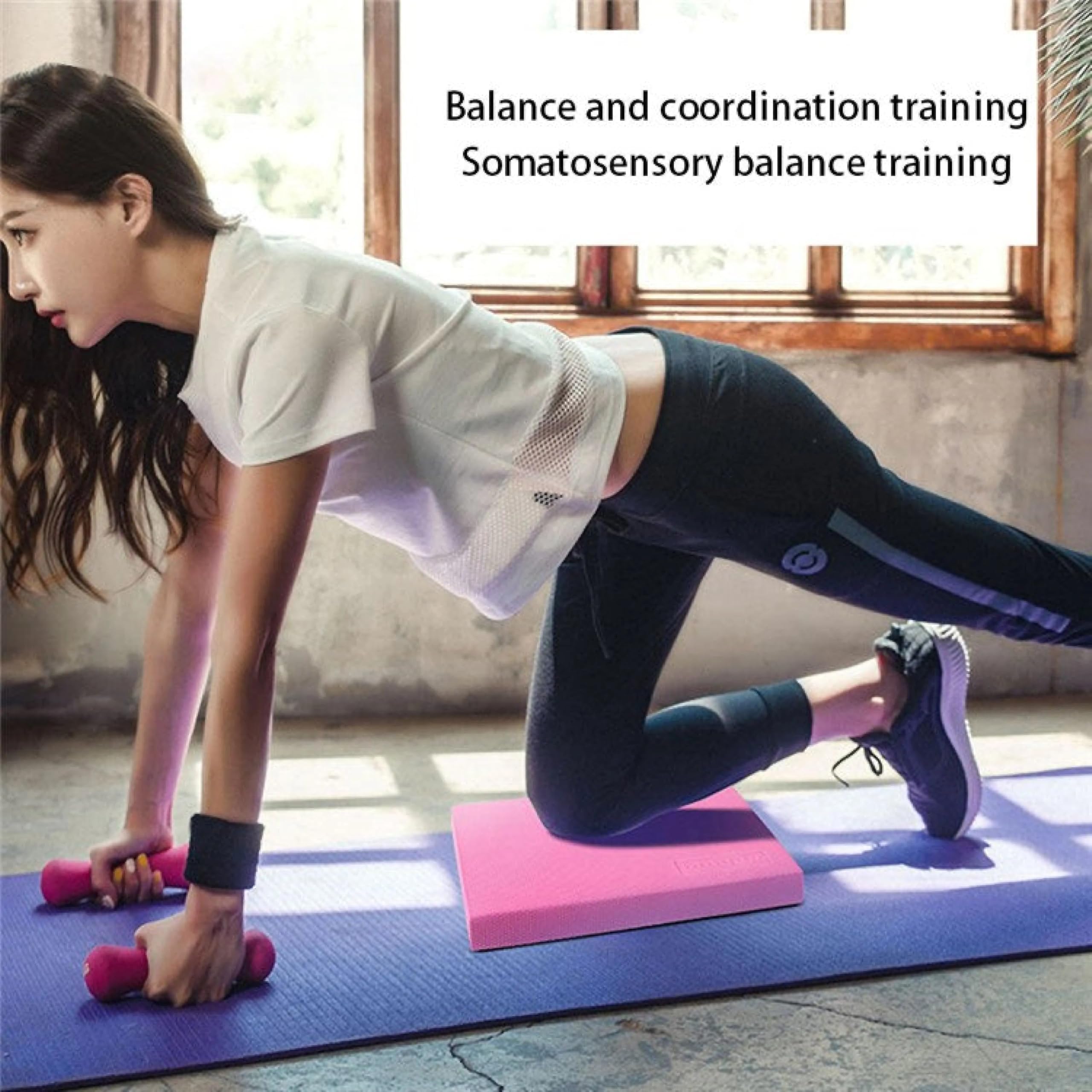 Balance Pad aus TPE, Rutschfeste Gleichgewichtsmatte für Fitness, Yoga & Reha-Training – 40 x 33 x 5 cm Trainingspolster mit Extra-Dämpfung