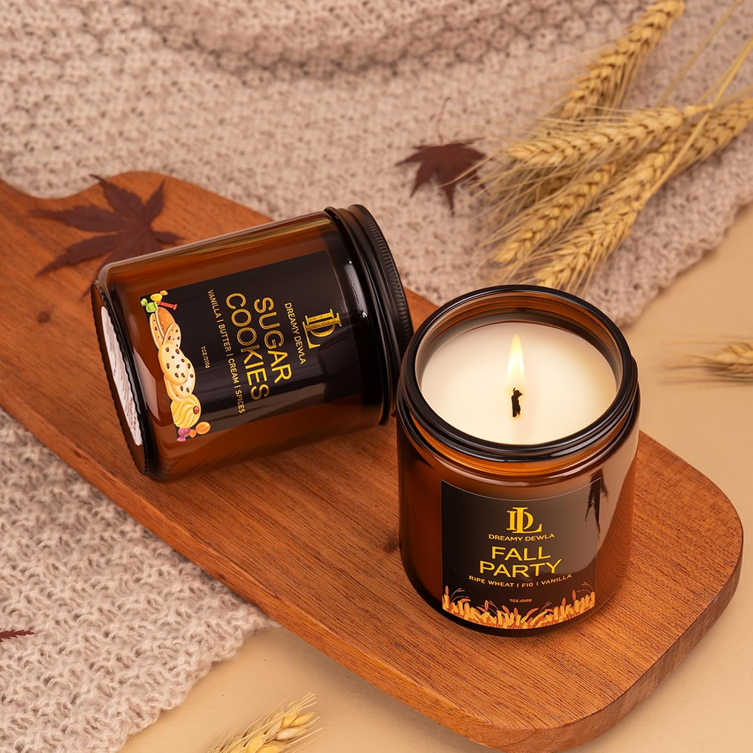 Winter Candle | Holiday Party Scented Candles - Christmas Home Decor, 7oz Fall Winter Soy Candle with 50hr Burn Time, Holiday Christmas Gifts for Women Men