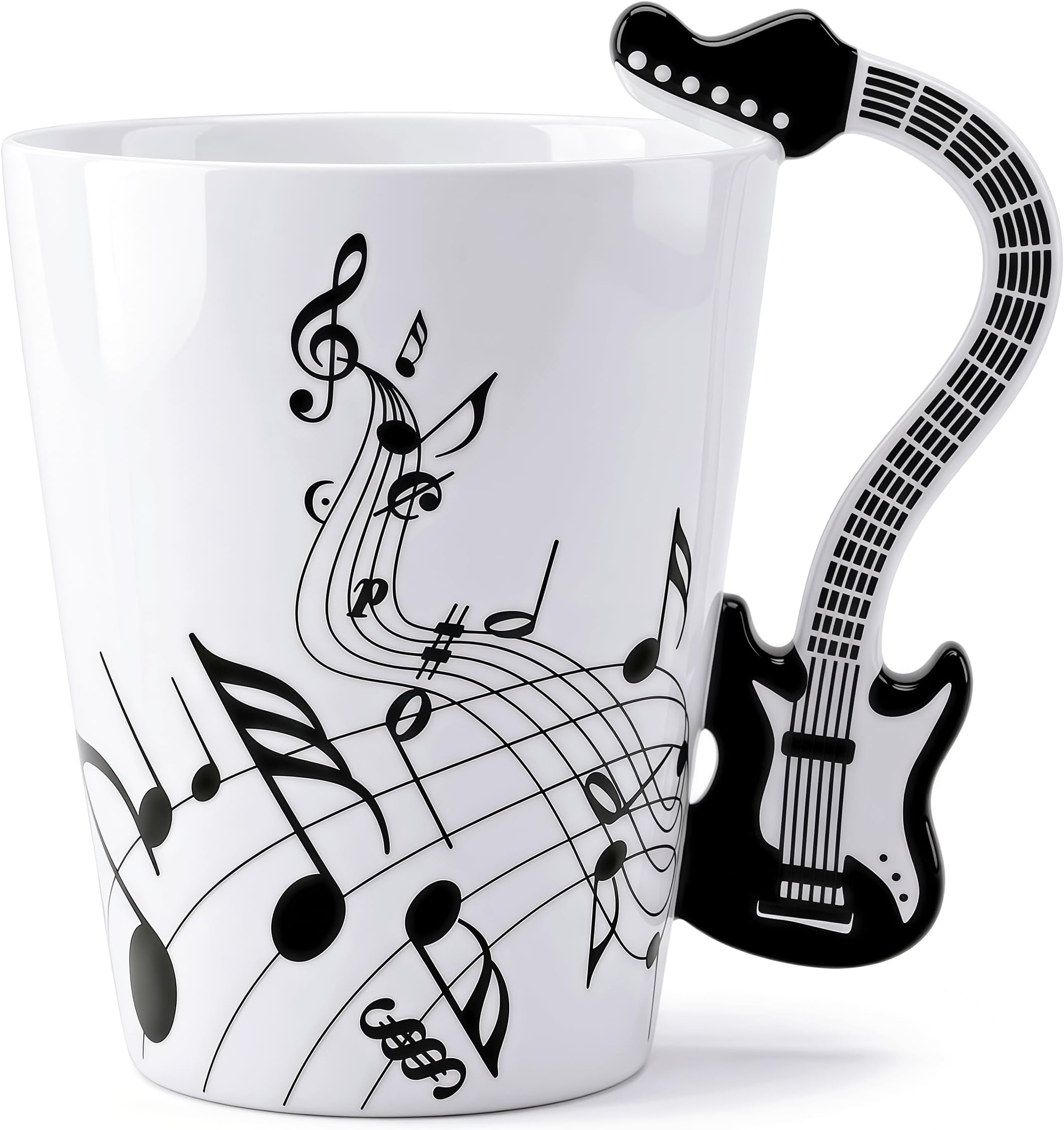LanHong Guitar Mug Guitar Coffee Mug Gifts for Guitar Players - 13.5 oz Guita...