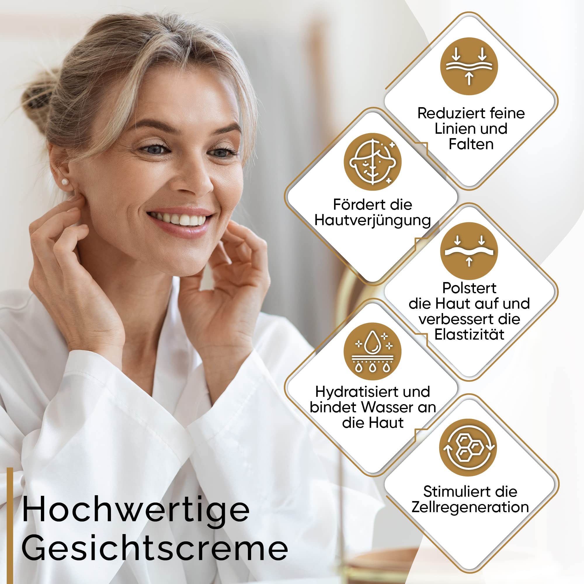 DR. OEZGOEREN KOSMETIK Hyaluronsäure-Creme mit Q10 – Anti-Aging Tages- & Nachtcreme, Hyaluron Feuchtigkeitscreme gegen Falten, UV-Schutz & vegane Gesichtscreme mit natürlichen Wirkstoffen