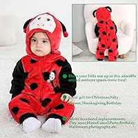 Vista 84 de TONWHAR Baby Boy's Girl's Animal Bodysuit Infant And Toddler's Romper Jumpsuit Halloween Costume Partywear Mono marrón