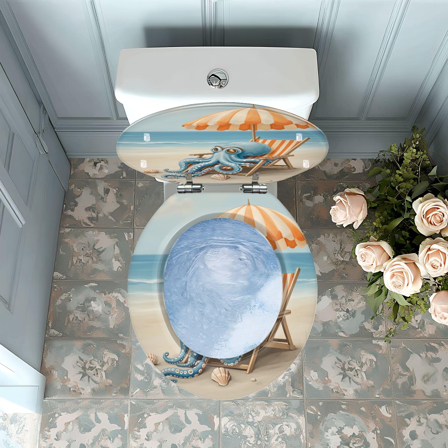 Sedile WC rotondo a sgancio rapido per bagno