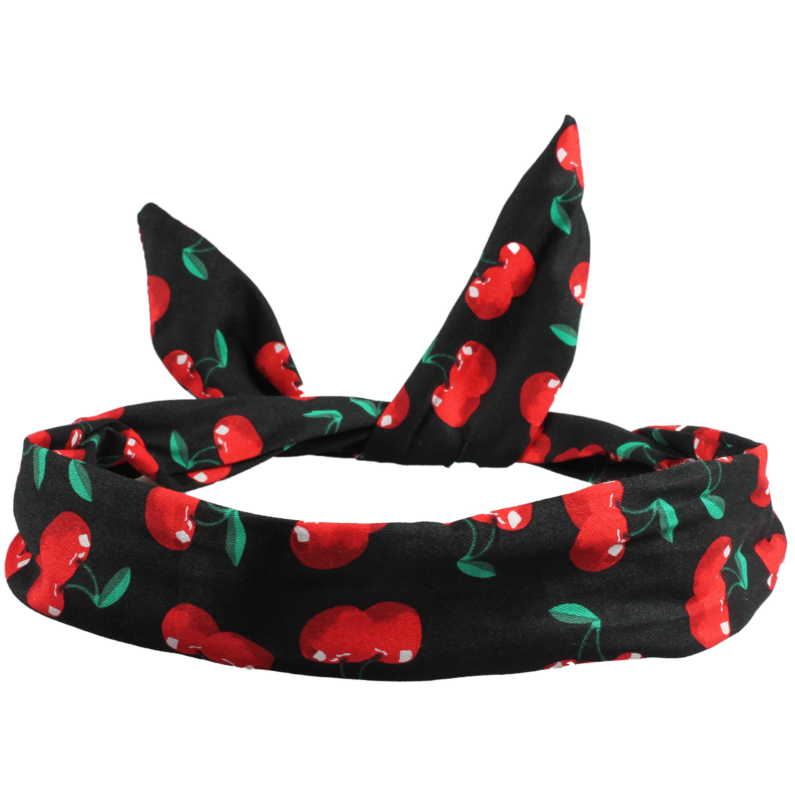Cherry-on-TopBlack and Red Cherry Wire Headband