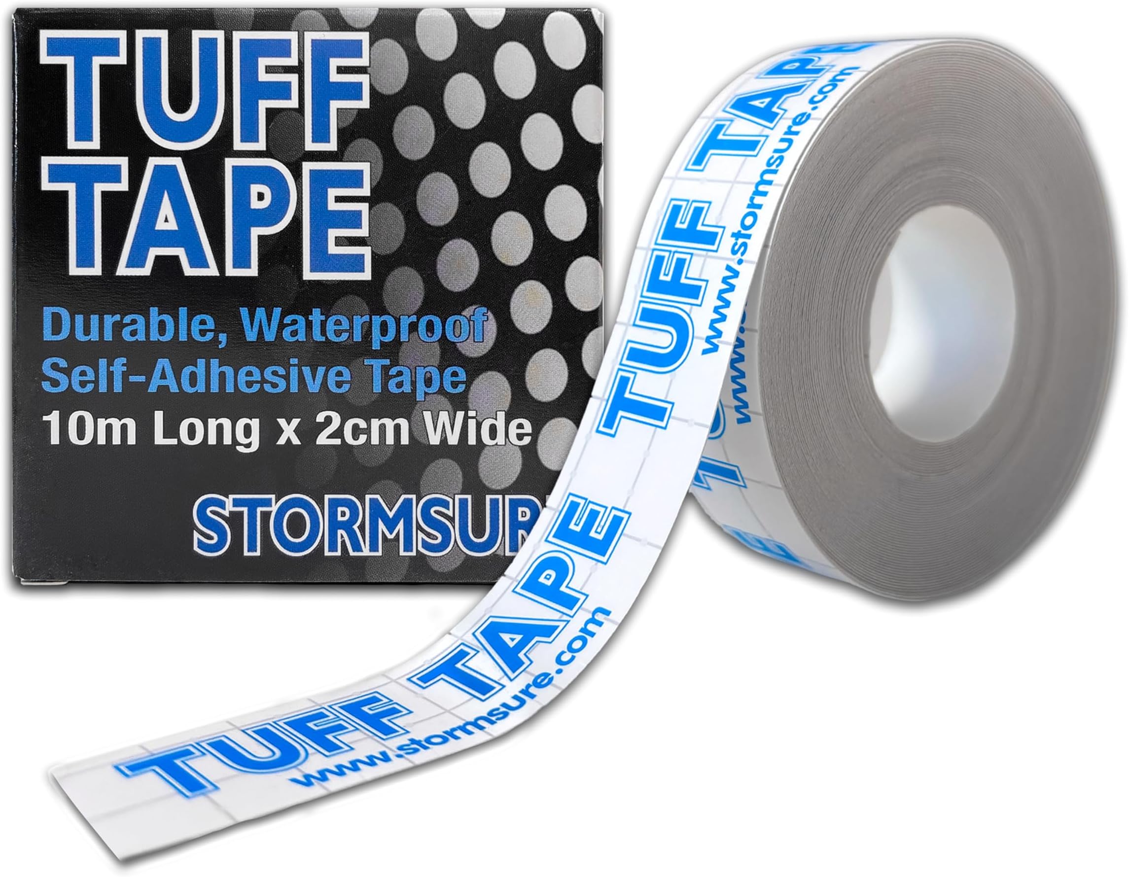Tuff Tape Repair Tape 10m x 20mm Repair Strip - Waterproof Repair Tape for Watersports Gear, Self-Adhesive, Durable and Waterproof