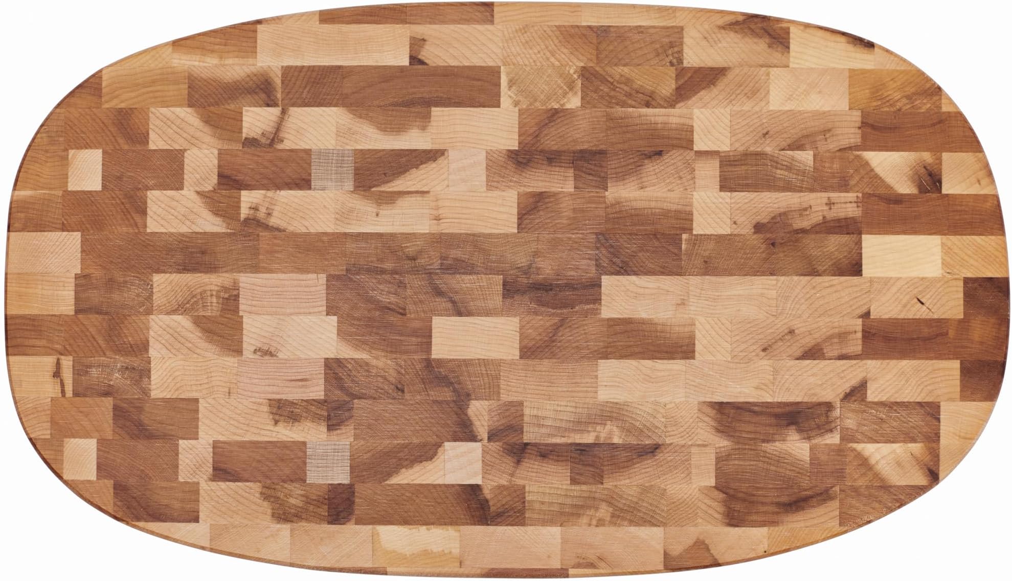 Labell Maple End Grain Oval Butcher Block 10x18x1.5in