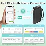 Nelko Label Machine with Tape, Bluetooth P21 Label Printer with 3 Strips and Case, Wireless Mini Labellers with Multiple Models Custom Character Icons for School Office
