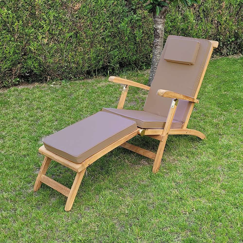 Teck'Attitude Matelas Taupe pour Chaise Longue