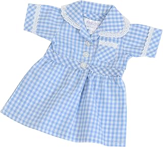 FRILLY LILY Pale Blue School Dress for Dolls 18-20 inch [45-50 cm] DOLL NOT INCLUDED for Dolls Such as 46 cm and 43 cm Baby Annabell