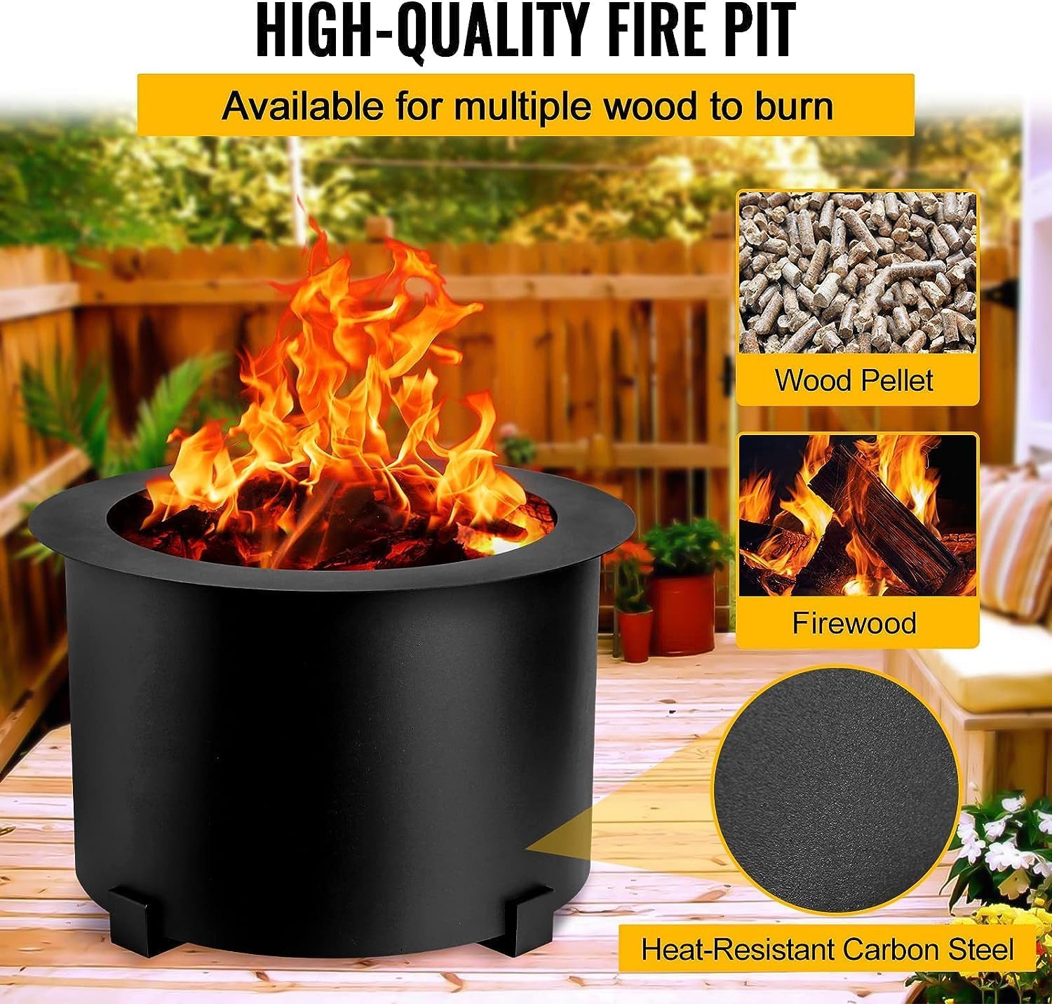 Amazon.com: smokeless fire Pit Outdoor Wood Burning, 21.5-23.6