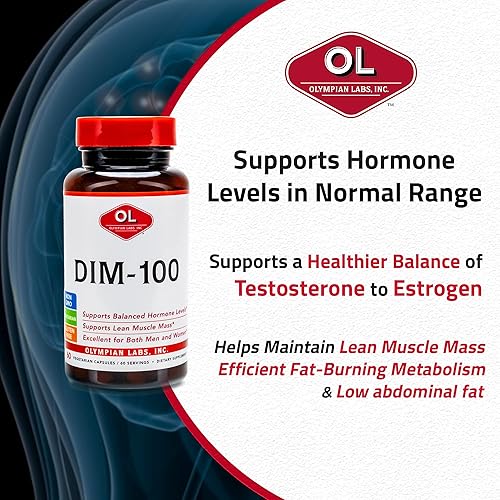 Miniatura 5 de Olympian Labs DIM Suplemento 100 mg - Cápsulas - Diindolilmetano para el equilibrio de estrógenos alivio de la menopausia hormonal tratamiento del