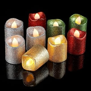 24 Pack Mixed Color Candles Party Decoration Flameless Candles LED Tea Light Candles Battery Operated Candle Fake Candle for Halloween Christmas Valentine‘s Day Diwali Wedding Table Decor