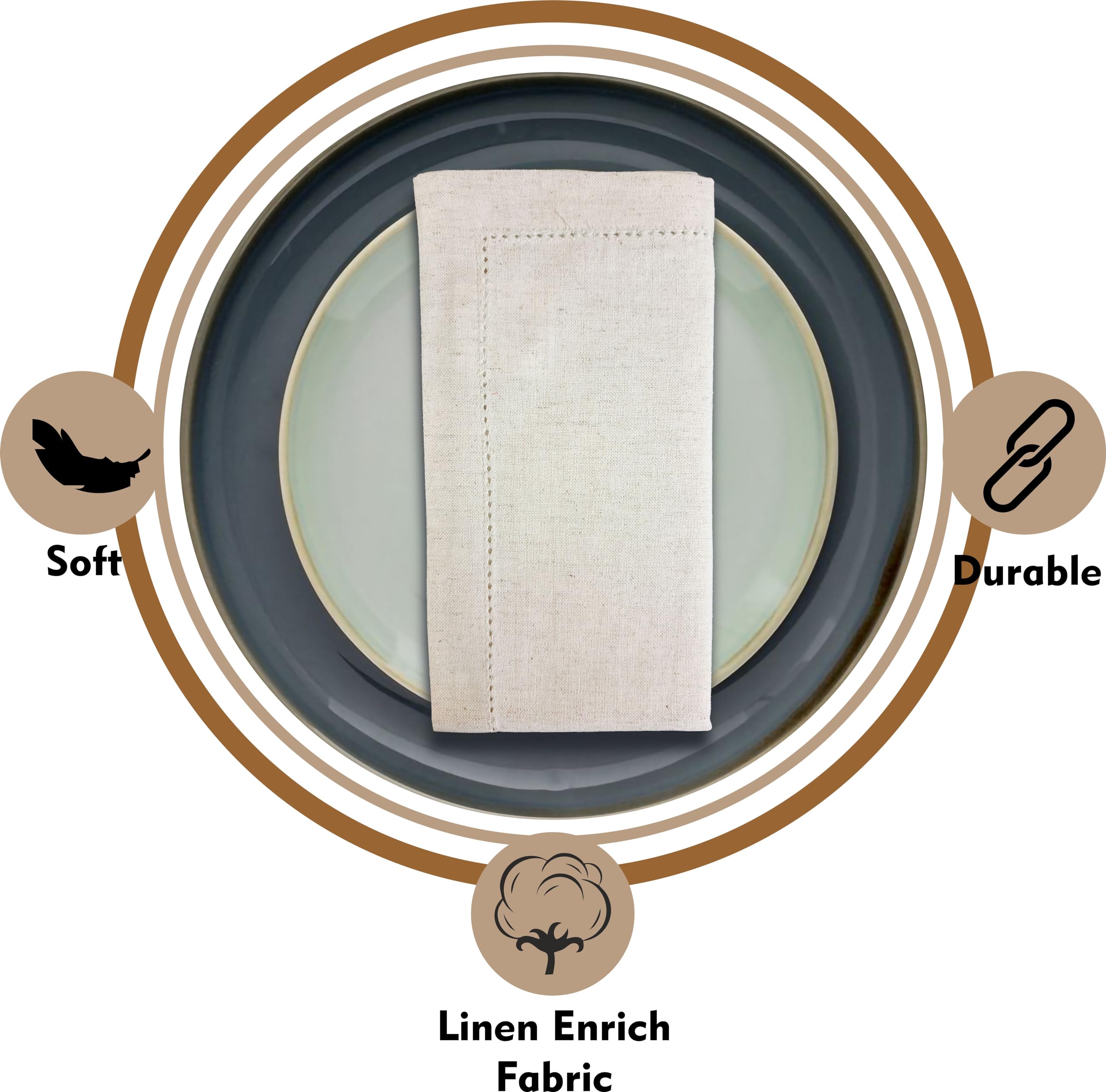GFI Linen Club - Servilletas de tela 100% algodón ultra suaves, calidad hotel duradera, prelavadas. Juego (20x20 pulgadas)