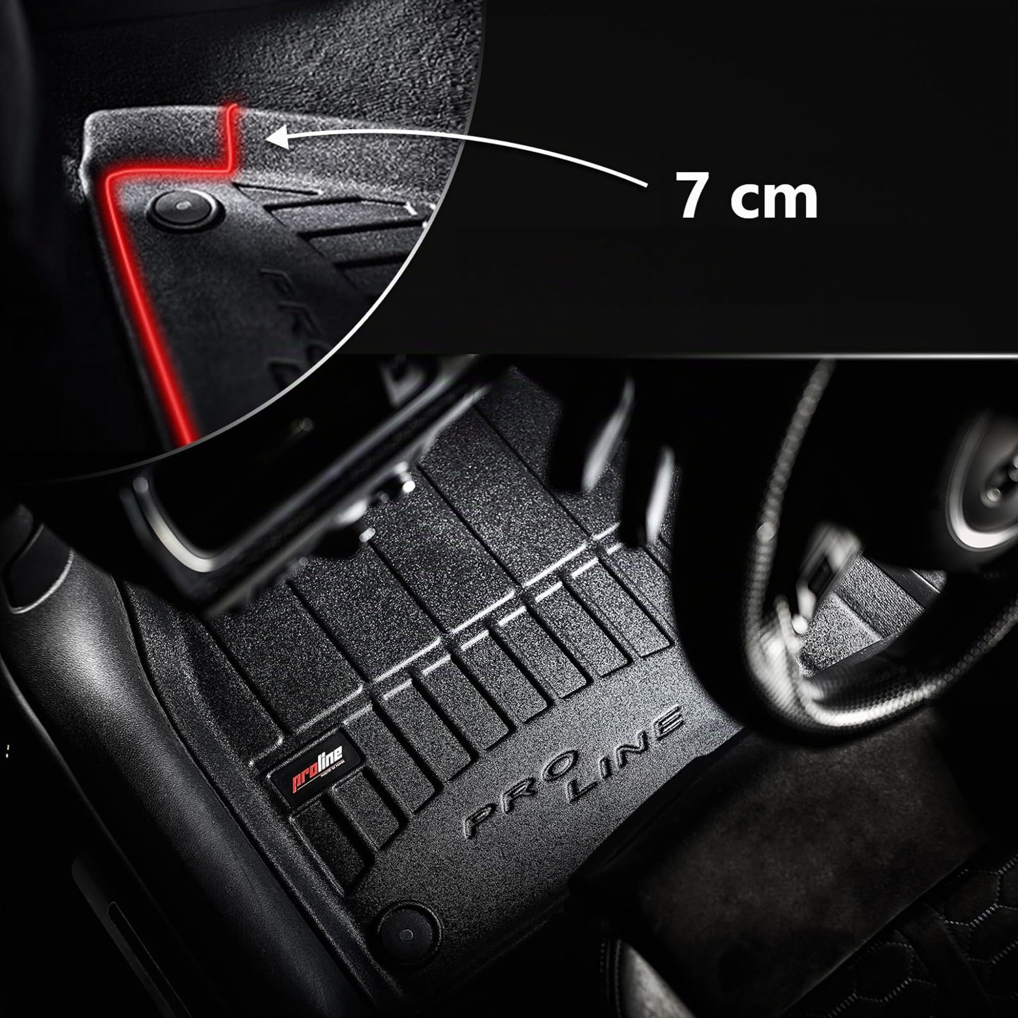 FROGUM ProLine 3D Esclusivi Tappetini auto in gomma su misura per Mercedes Clase B W247 /GLA H247/CLA C118 I I bordi più alti
