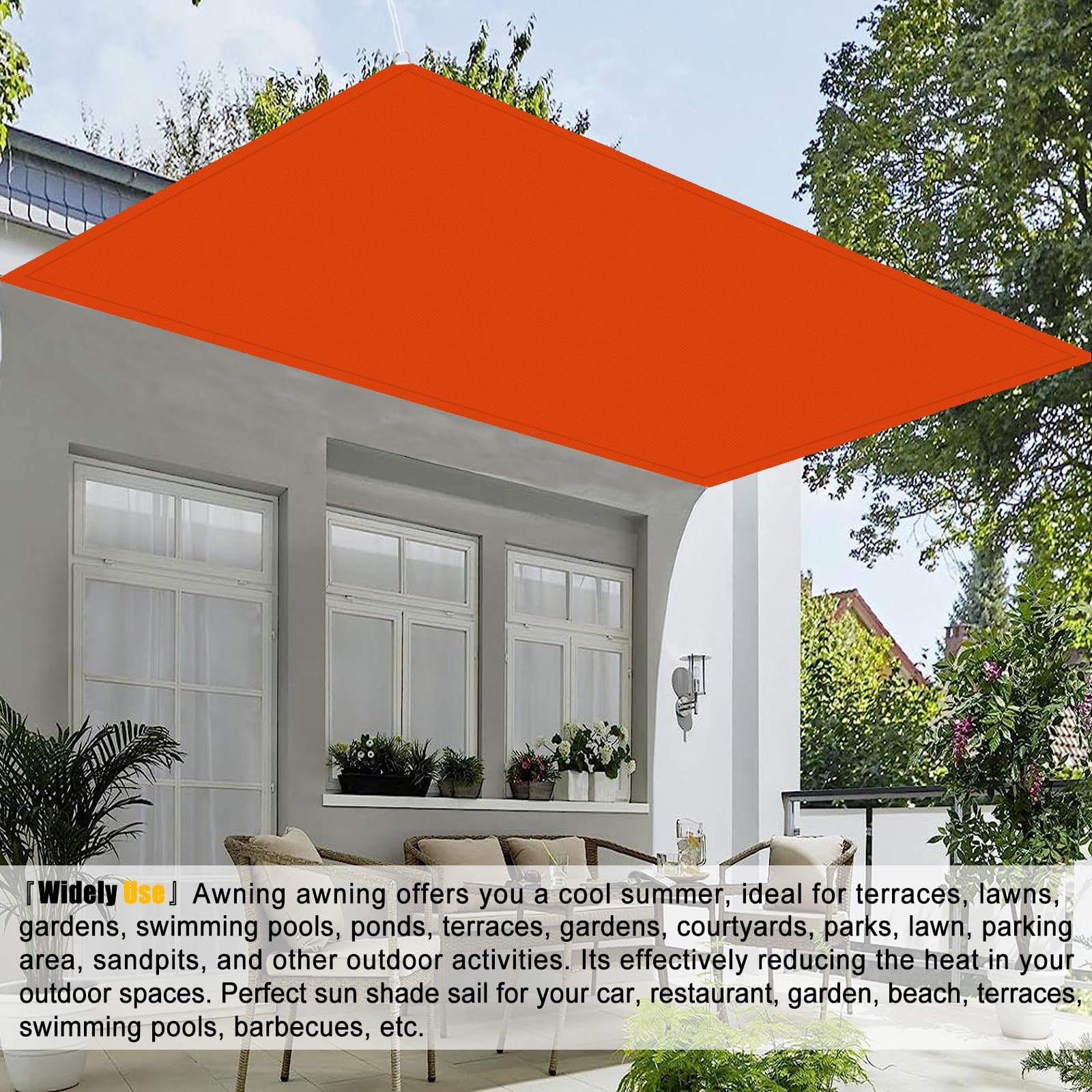Amazon.co.jp: オーニング シェード 4 x 6 m 駐車場タープ 防水