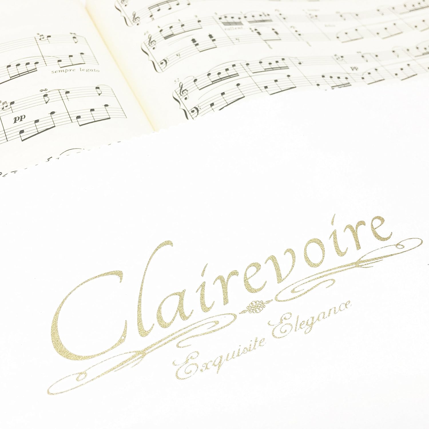 Clairevoire Piano Keyboard Cover 88 Keys, Pinked Edge Keyboard Dust proof Protection, Light Weight Piano Cover 88 Keys Anti Dust Microfiber Material Extended Length for Full Coverage - Pearl White image 2