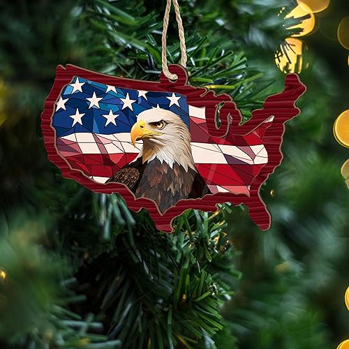 Miniatura 4 de Artsy Woodsy Adorno de Navidad de veterano para árbol de Navidad, plano 2D (no adorno 3D), regalos para soldado veterano, fuerzas armadas,