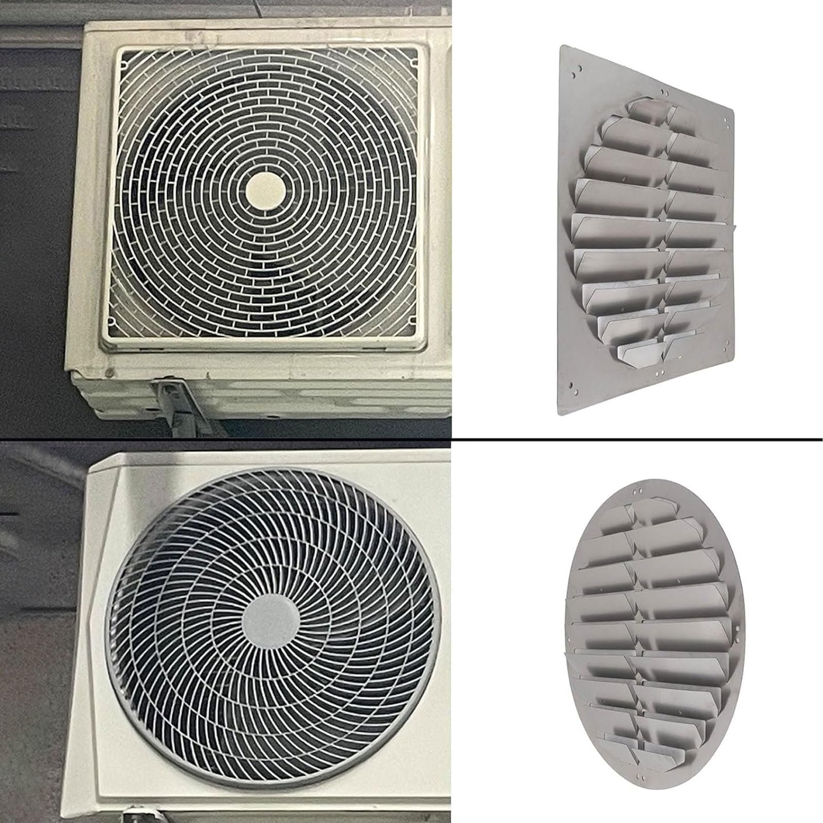 Deflettore per condizionatore d'Aria Esterno,Deflettore in Acciaio Inossidabile Resistente alle Intemperie,Antiruggine,Ventilazione,per Le bocchette di Riscaldamento