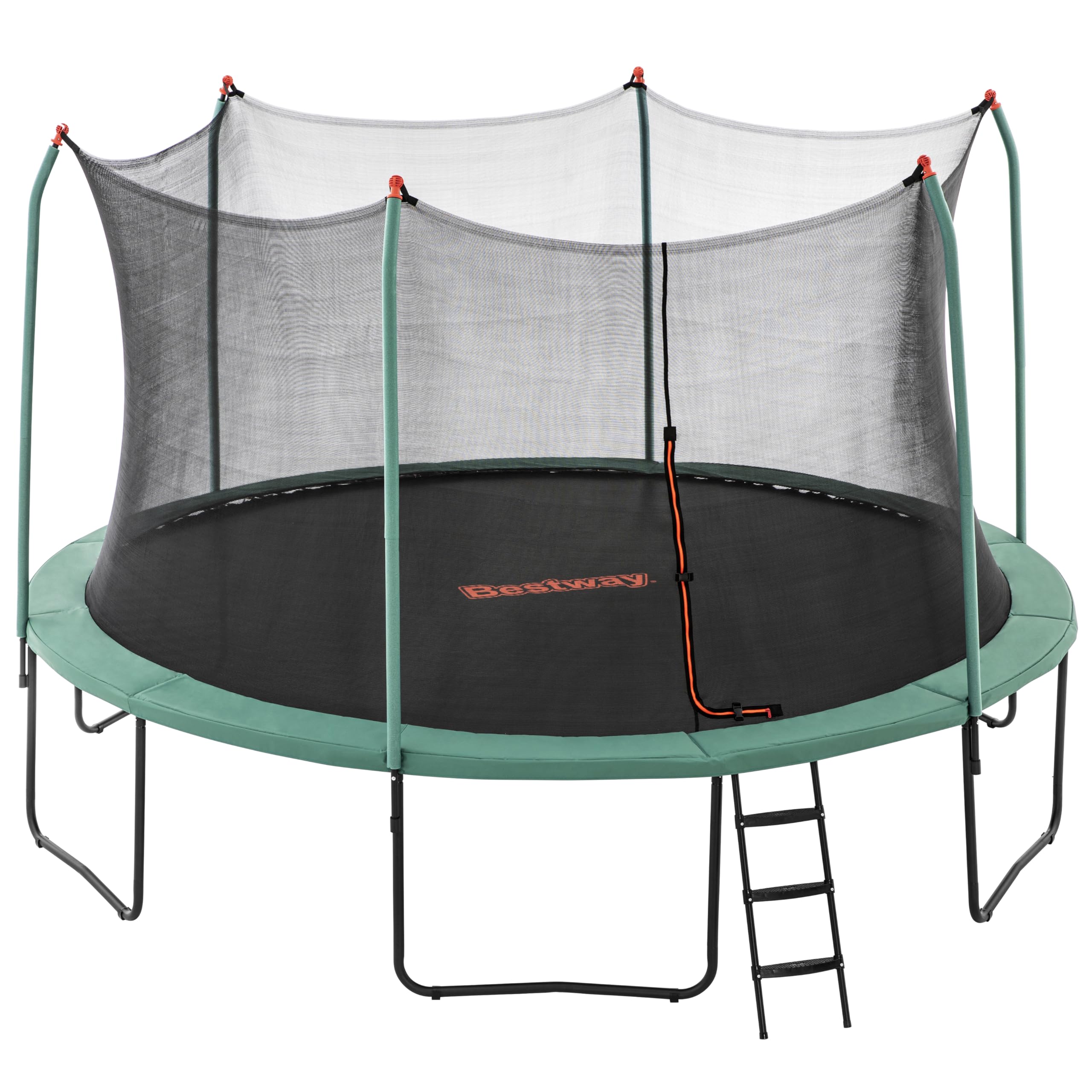Bestway Trampoline extérieur pour Enfants Xtreme Air - 427 cm x 427 cm x 286 cm - Noir/Vert