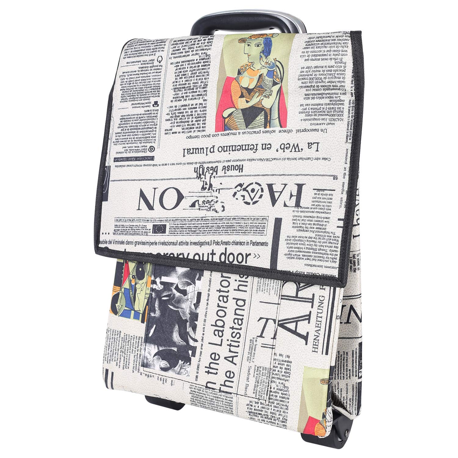 Carrito de la compra plegable con ruedas Oxford Trolley Bag para comestibles