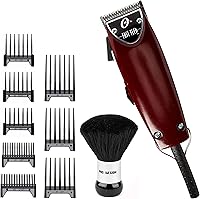 Oster Fast Feed Adjustable Pivot Motor Clipper 76023-510 | Whisper Quiet, Powerful, 8 Guide Combs & Neck Duster