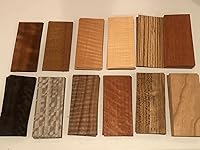Exotic Fingerboard Wood Veneer Pack: 60 Pre-Cut Pieces Makes 12 Boards, Maple Core & Vibrant Exotics