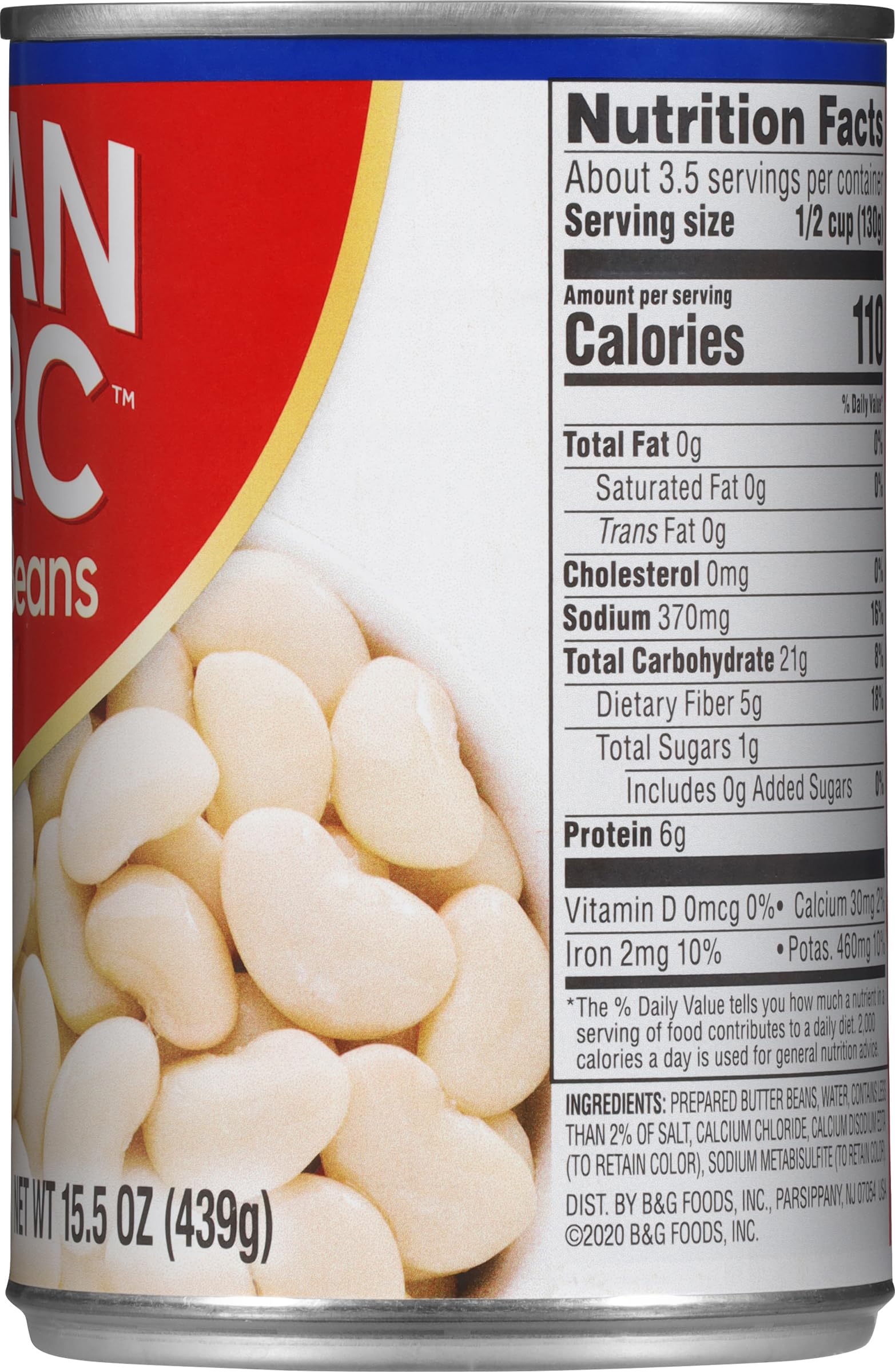 Joan of Arc Beans, Butter Beans, 15.5 Ounce (Pack of 12)