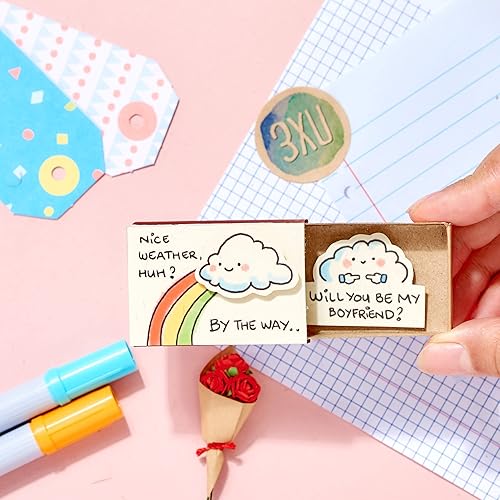 Miniatura 10 de Bonita tarjeta de amor de caja de cerillas tarjeta de aniversario regalo hecho a mano de San Valentín regalo sorpresa para ellapara él tarjeta de