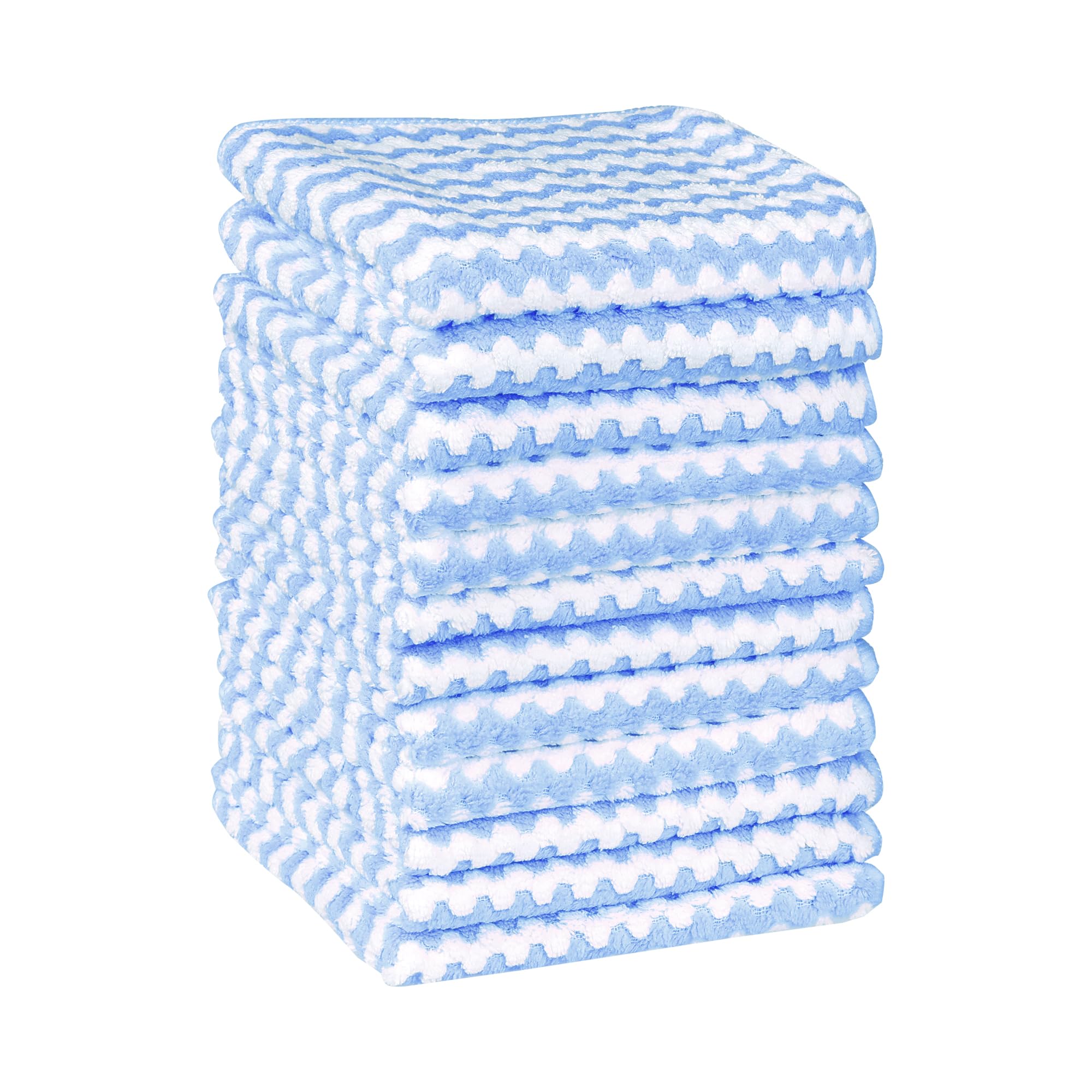 Uxcell Microfibre Wave Pattern Absorbent Cleaning Towels for Kitchen โ image 1