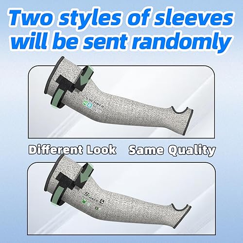 Vista 24 de Schwer ANSI A6 mangas resistentes a cortes, mangas protectoras de 18 pulgadas con orificio para el pulgar para protección de trabajo de brazos